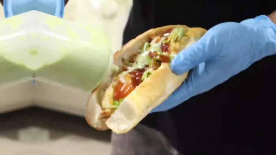 A freshly made Tipo Grill wrap